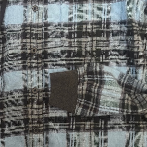 Blue and Black Plaid Hooded Shirt - Picture 4 of 7